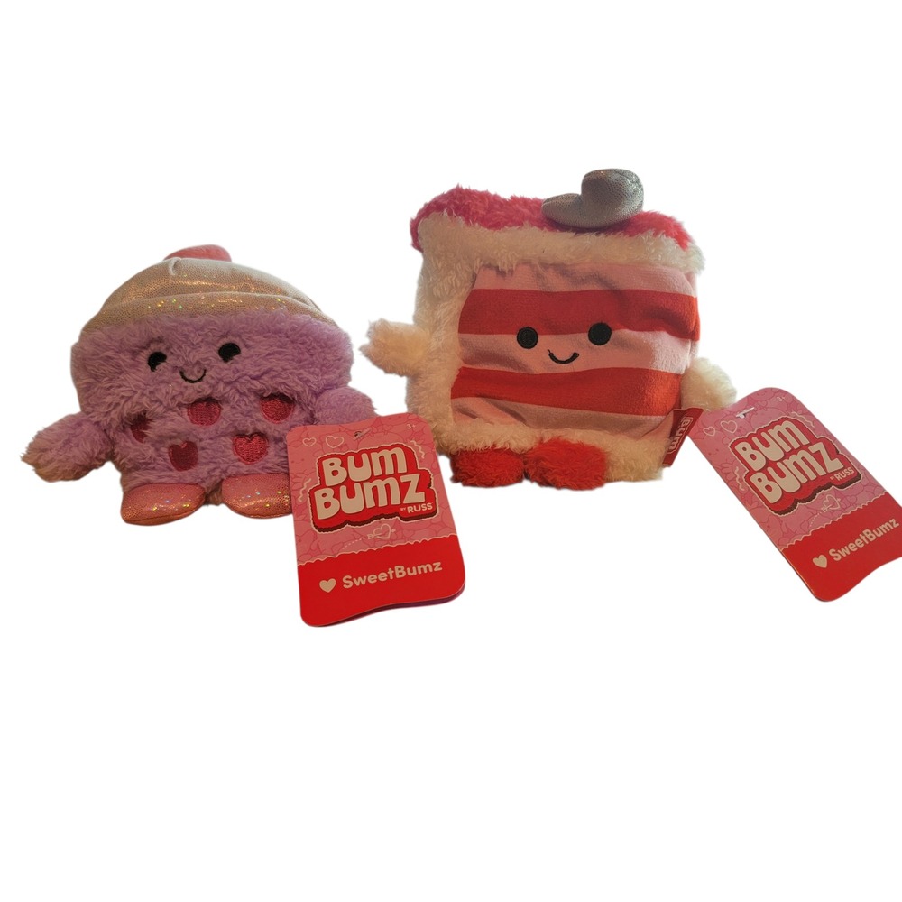Bum Bumz Sweet Bumz Cupcake Cake Plush Toy Pair New With‎ Tags Jazwares